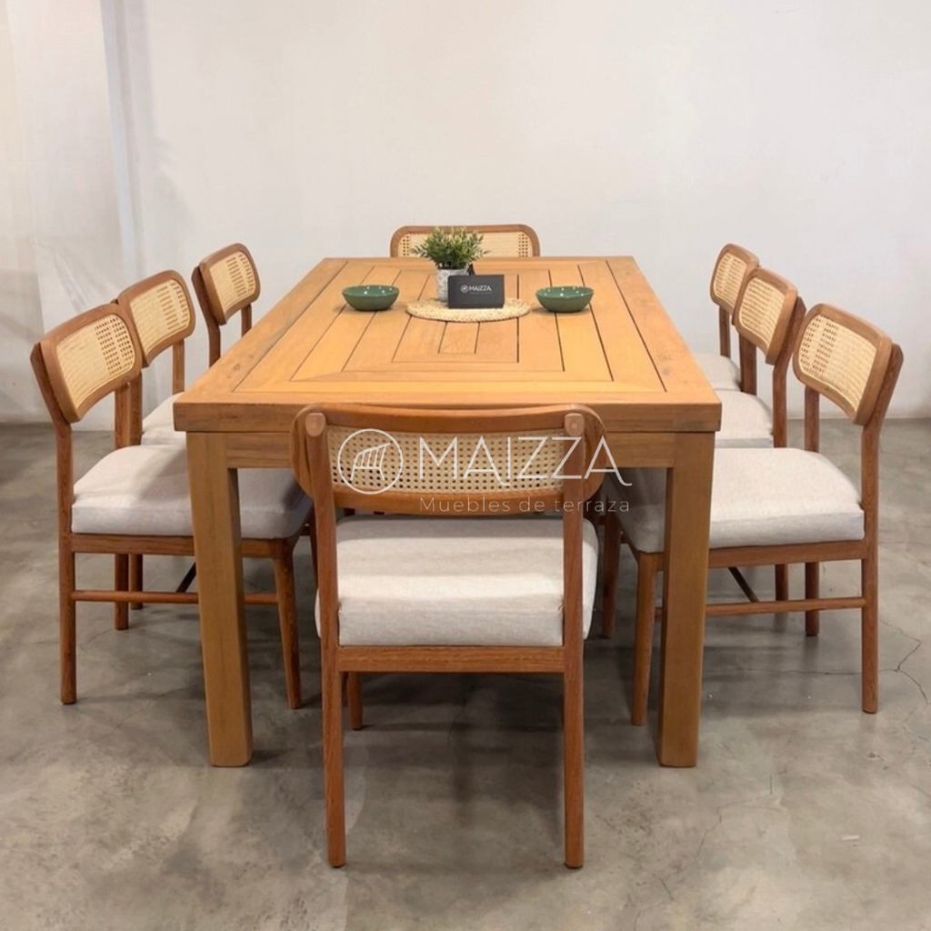Juego de Comedor Rectangular - Modelo Roma