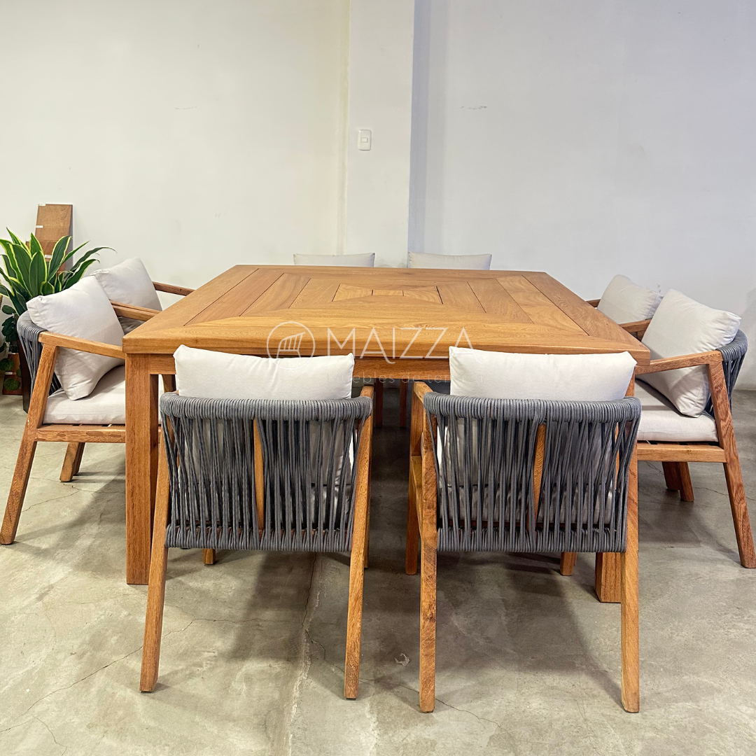 Juego de Comedor Cuadrado - Modelo Remanso