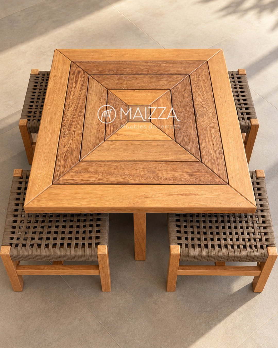 Modelo ALANA 4 Puff - Mesa de Centro