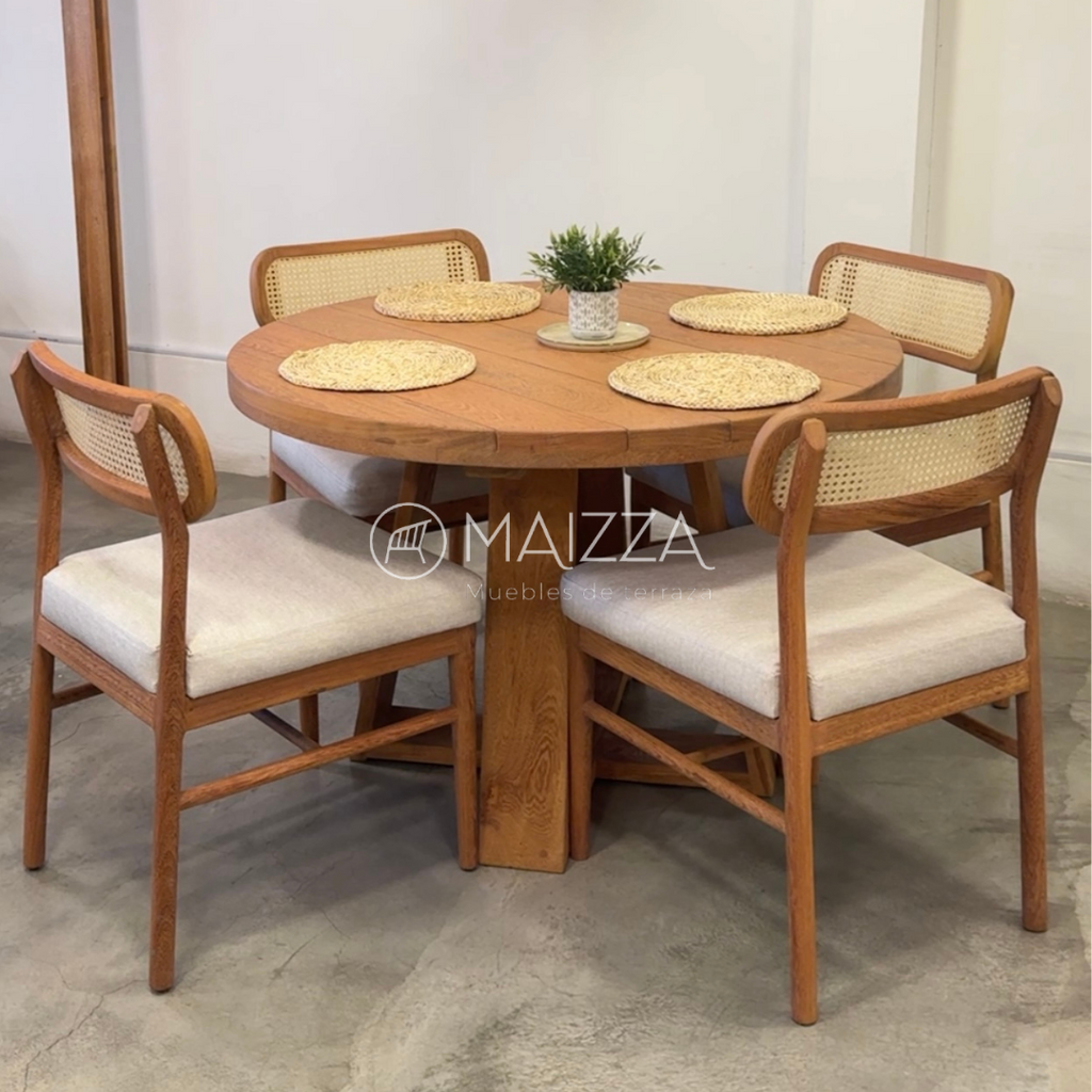 Juego de Comedor Redondo - Modelo Roma