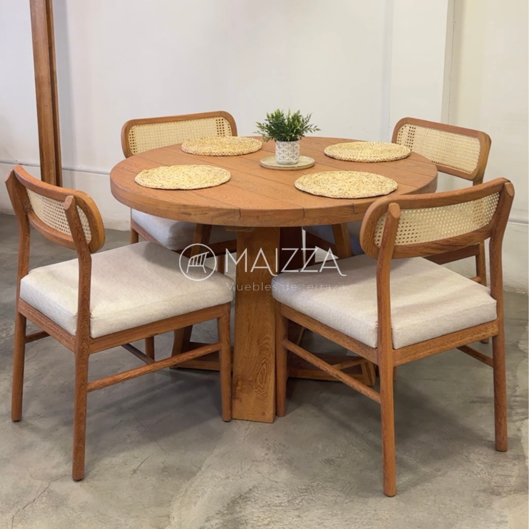Juego de Comedor Redondo - Modelo Roma